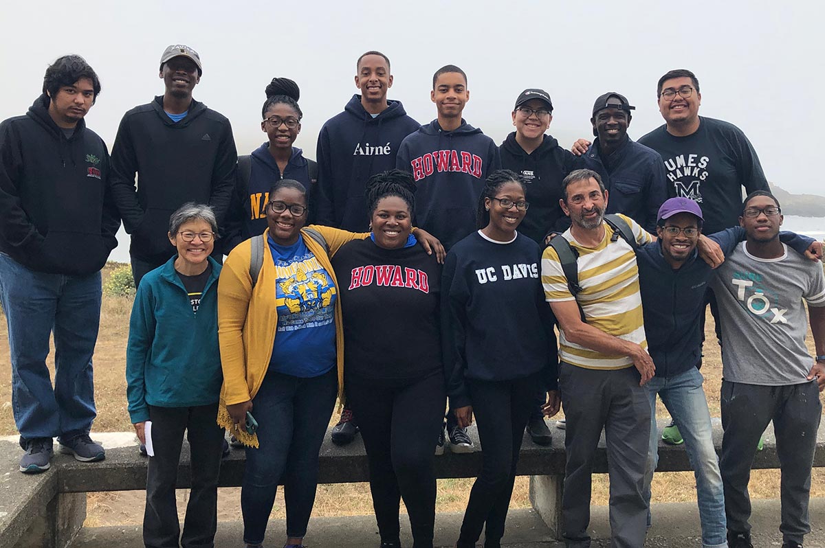 This year's group, from Howard University, Xavier University of Louisiana, Tuskegee University, University of Maryland Eastern Shore, Fort Valley State University, Florida A&M University, and CSU Northridge, with me, Rick, and current GGE grad student Fred Nelson (Howard University, Class of 2017)