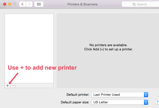 Adding a Printer Mac 2