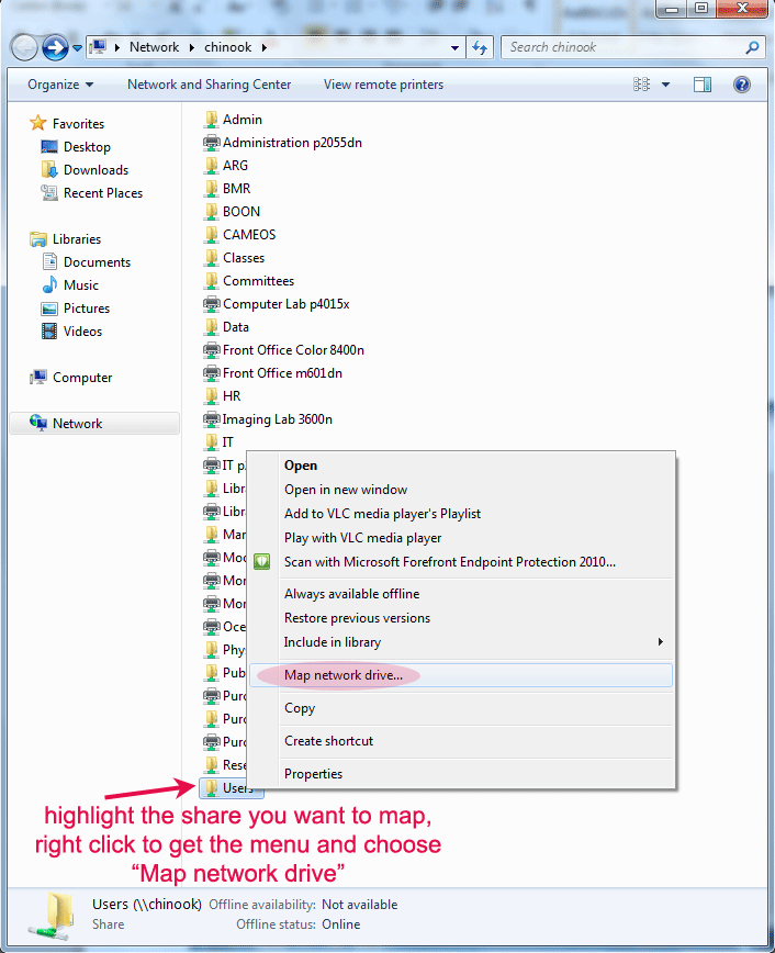 map network drive