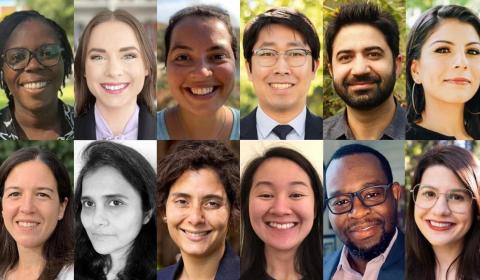 A collage of portrait images showing the 12 Hellman Fellows
