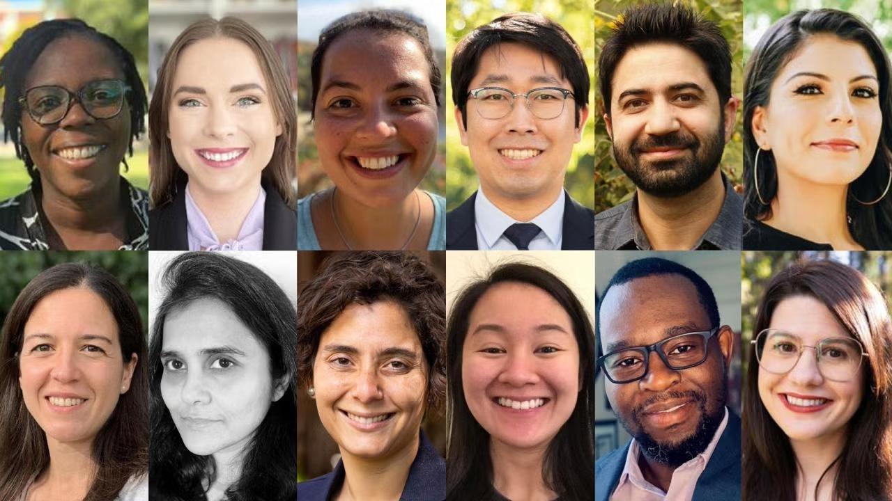 A collage of portrait images showing the 12 Hellman Fellows